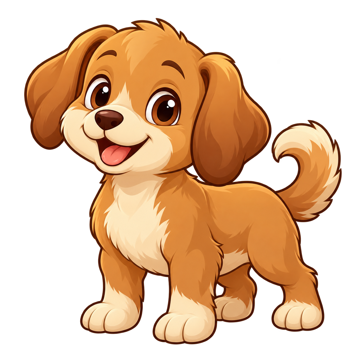 Cachorrinho caramelo de orelhas caídas